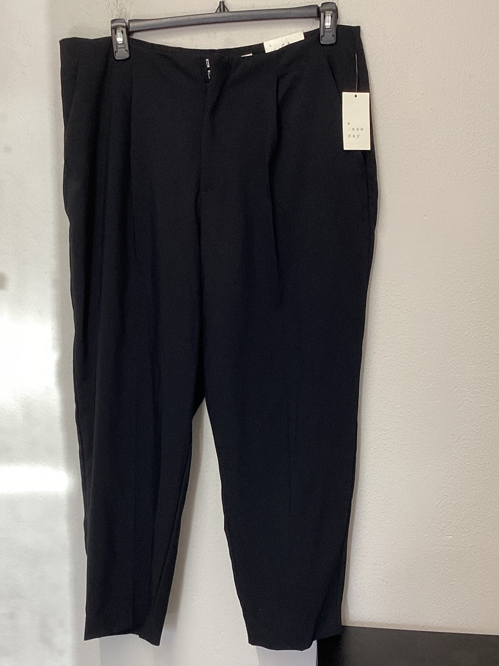 a new day Black Women's Tapered Pleat Front Trousers